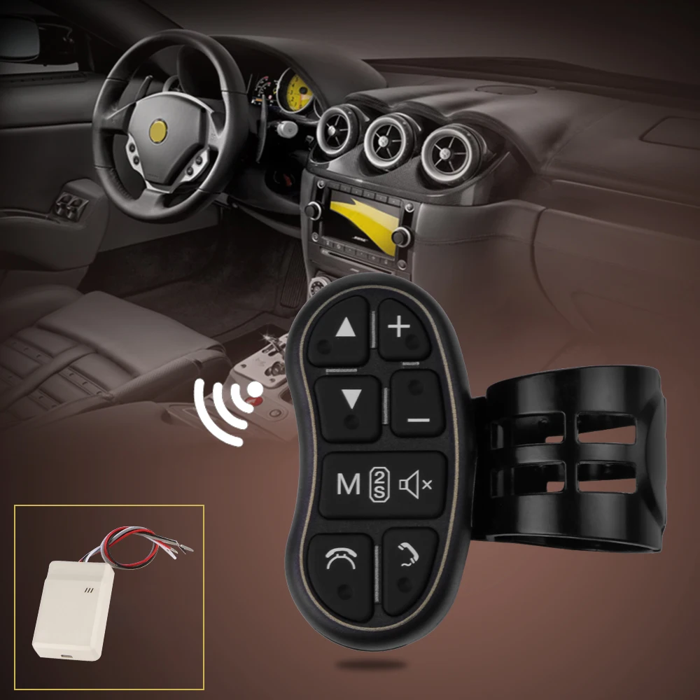 

Onever Multifunctional Universal Car Steering Wheel Remote Control Controller Key Button for DVD Player GPS Navigation System