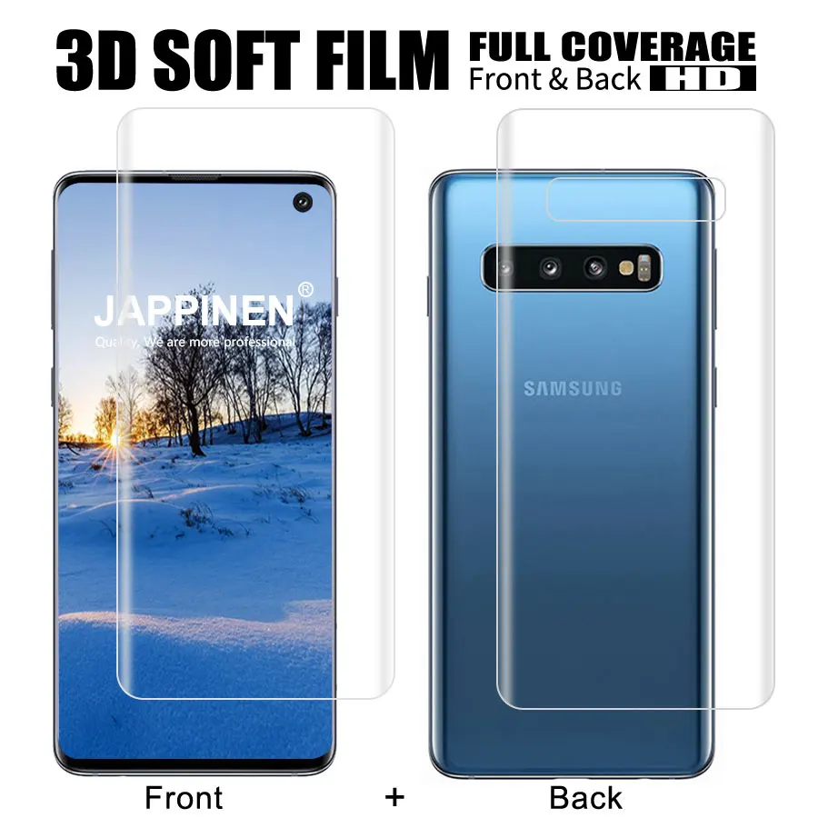 

Front + Back 3D Full Cover TPU Film Screen Protector For Samsung Galaxy S10 Plus S10e Film Hydrogel