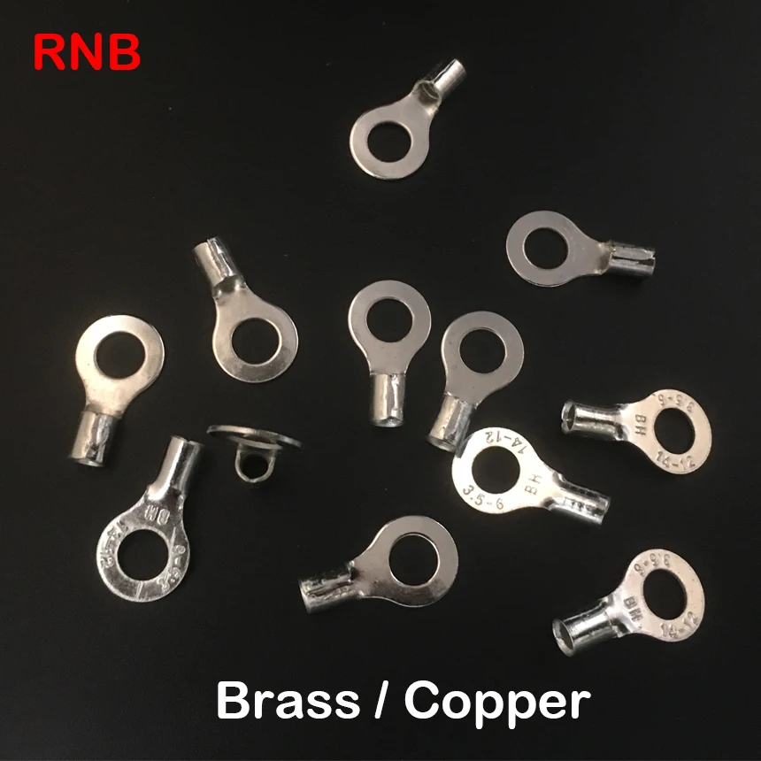 

RNB8-4 RNB8-5 RNB8-6 Lug Non Insulated Round Circular Naked O Ring Cable Wire Cold Press Connector Crimp Terminal