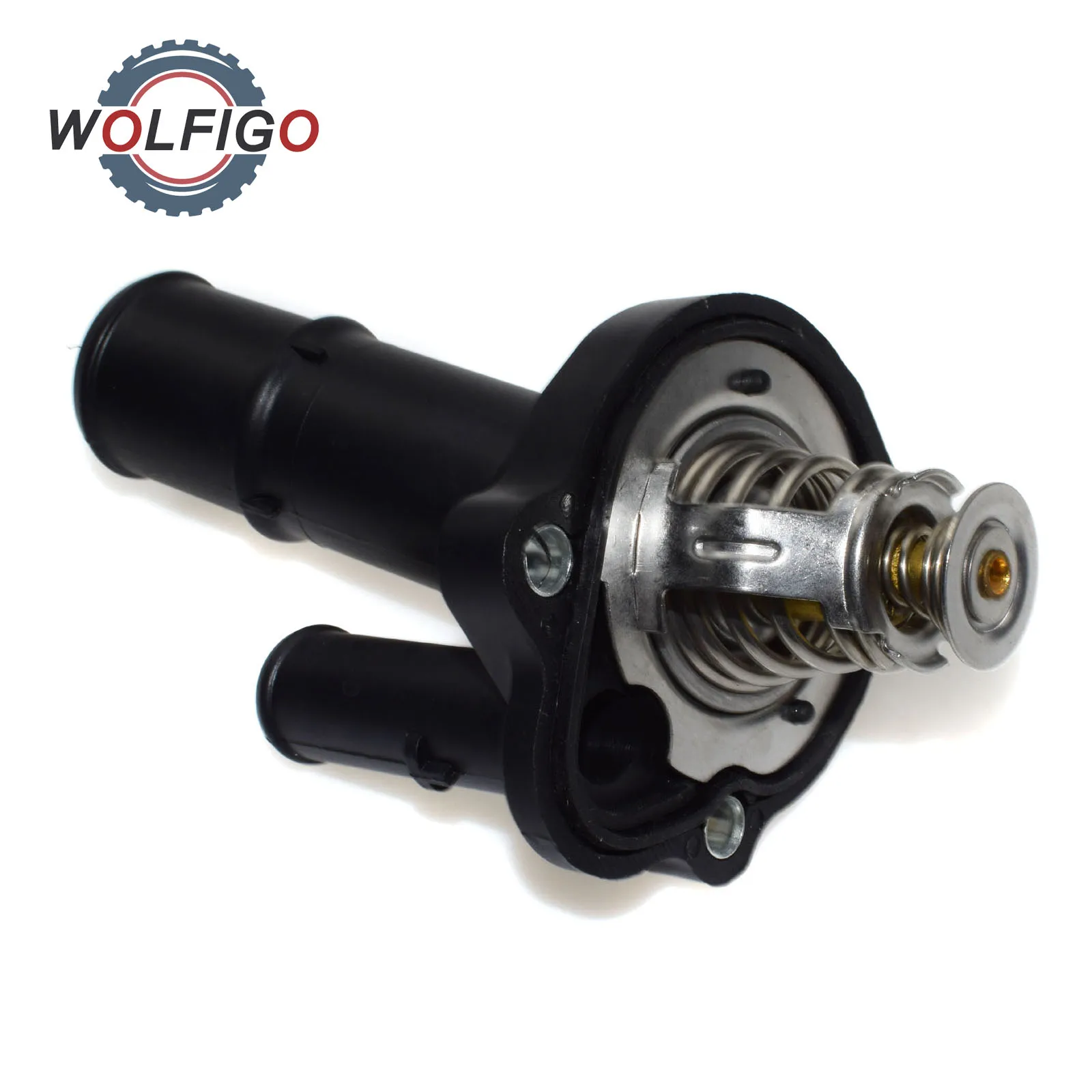 WOLFIGO Cooling System Engine Coolant Thermostat & Housing For Mazda 3