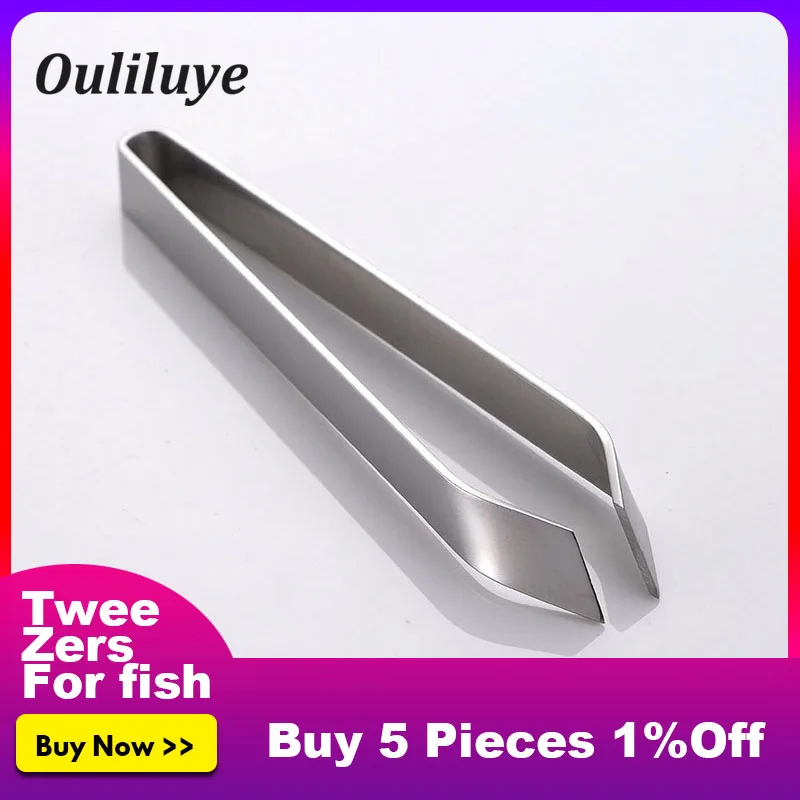 

New Stainless Steel Fishbone Remover For Fur Hair Bones Tongs Plucking Animal Feather Remover Fish Bone Tweezers Kitchen Tools