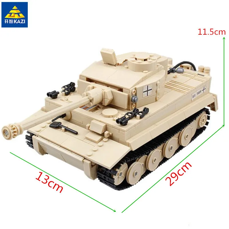  KAZI 995pcs Century Military Panzer King Tiger Tank Building Blocks Brick Toy 82011