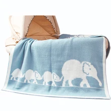 Пеленальное Одеяло для новорожденных мальчиков и девочек, детское одеяло-диван-кровать, мягкое одеяло с рисунком животных, слона, трикотажное одеяло для малышей