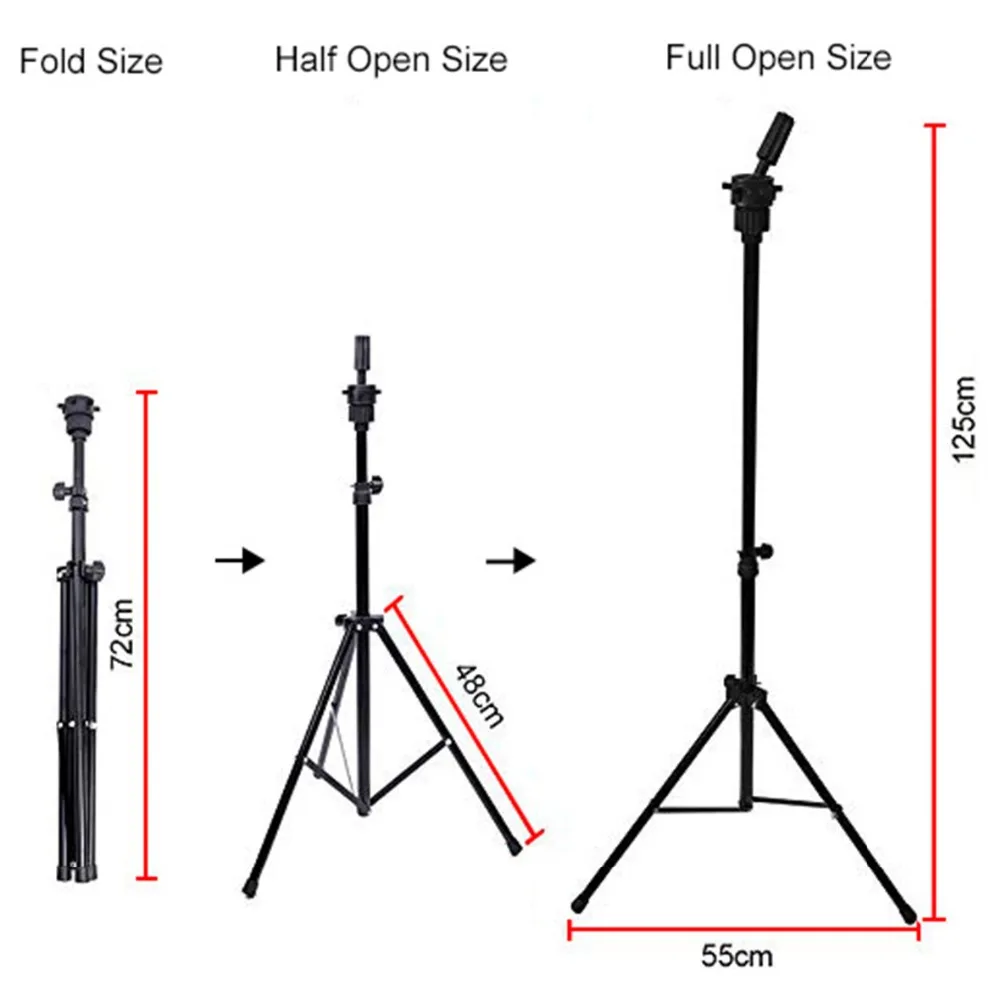 

Leeven Adjustable Wig Stand Tripod for Canvas Block Head Making Wigs Stand with Carry Bag Mannequin Head Tripod Stand Holder