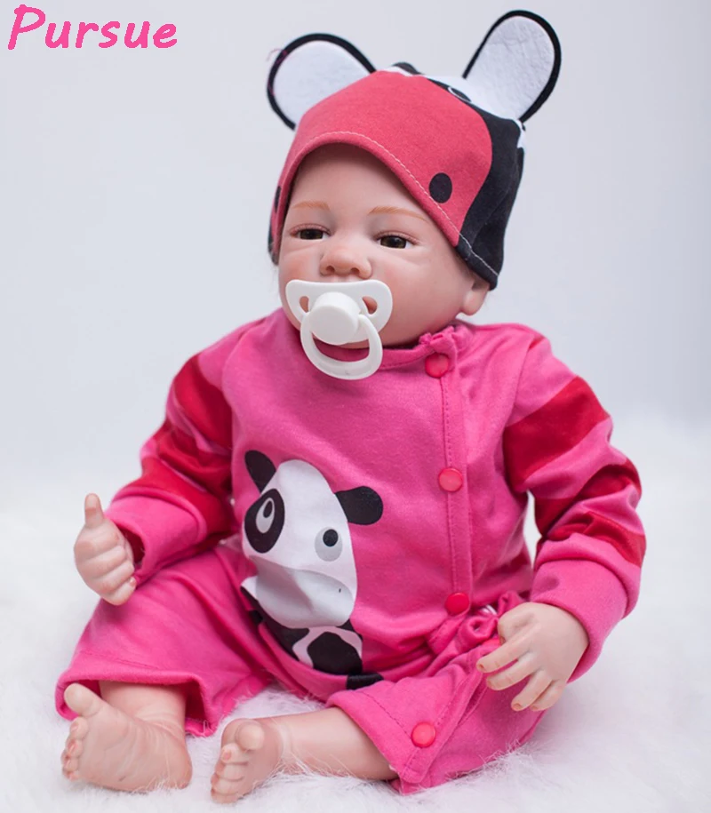 Poursuivre 53 Cm Pas Cher Mignon Bebe Reborn Silicone Vrai Garcon Fille Nouveau Ne En Silicone Bebe Poupee A Vendre Vetements Rouges Corps En Tissu Aliexpress