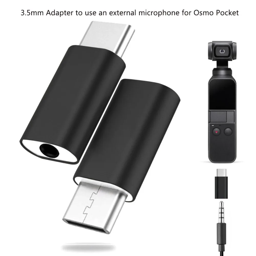 HIPERDEAL Тип C USB до 3 5 мм аудио адаптер для внешнего микрофона Osmo Pocket 4 25 |