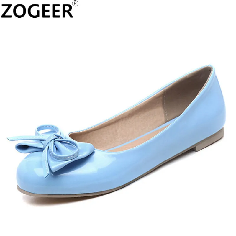 

Plus Size 47 Sweet Women Flats 2017 Spring Autumn Loafers Flat Shoes Woman Casual Nurse Work Ballet Shoes Women Black Red White