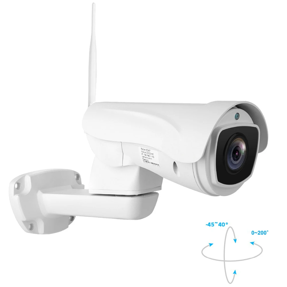 Беспроводная камера HD 1080P Bullet Wifi PTZ IP камера 4X Zoom с автофокусом 2,8-12 мм 2MP наружная ИК ptz bullet камера с поддержкой sd-карты 128G