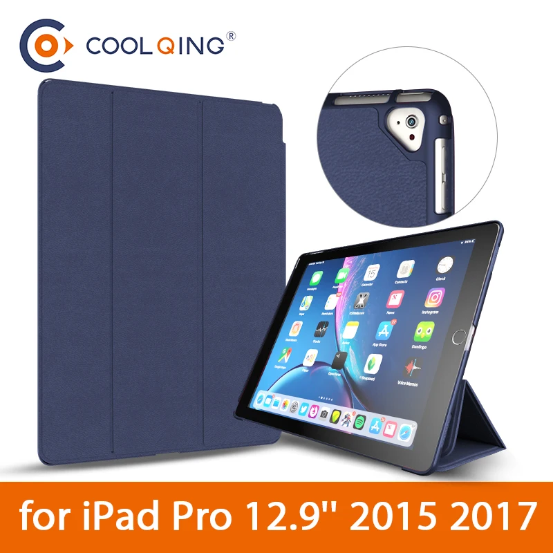 

For iPad Pro 12.9 2017New Smart Case Original Brand Ultra-slim Intelligent Flip PU Leather Case For iPad Pro With Sleep/Wake up
