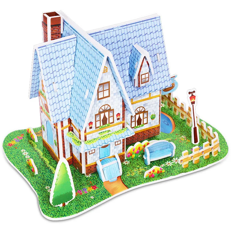 Бумага ручная сборка игрушки 3D модель дом автомобиль детские развивающие творческие головоломки пазл, игрушки для детей Подарки - Цвет: 06