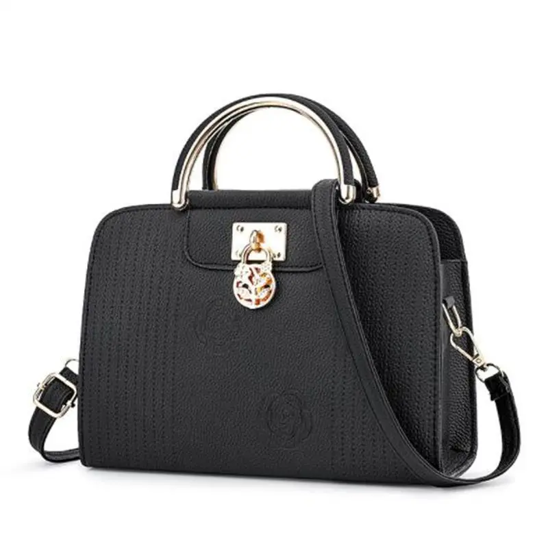 

New women fashion ornaments totes solid metal handle handbag hotsale ladies purse messenger crossbody shoulder bags LW-344
