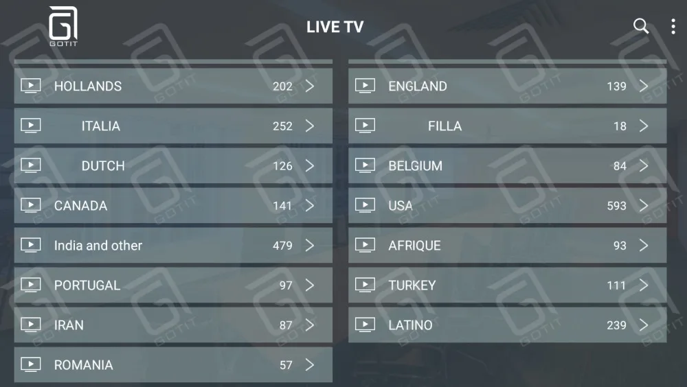 GOTIT ip tv подписка для Espana Италия IP tv для Франции Испания арабский Германия IPTV для Android m3u smart tv ios 2000Live FHD