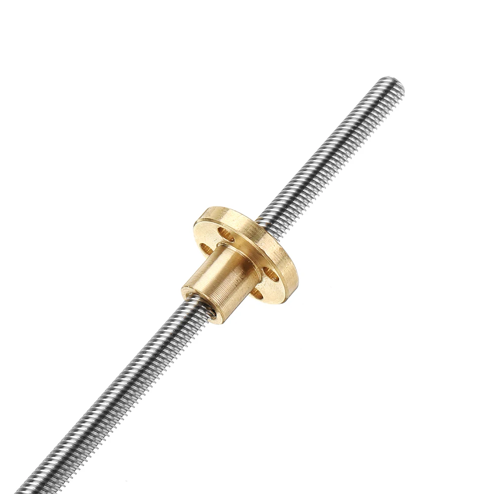 

150mm T6 Lead Screw 6mm Thread 1mm Pitch Lead Screw with Flange Copper Nut For Stepping Motor Driving Guide Rail