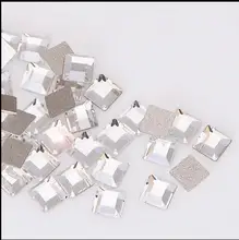 50pcs nail rhinestones 2mm 4mm square Special shape diamond lens nail sticker glass flat bottomed diamond