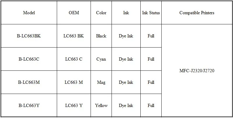 Картридж для принтера Brother LC663 для принтера Brother MFC-J2320 J2720