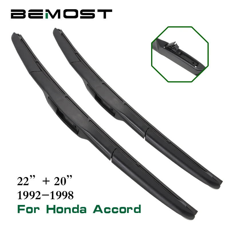 Щетки стеклоочистителя для лобового стекла автомобиля BEMOST для Honda Accord модельный год от 1992 до 1998/от 2002 до Fit U Hook Arm - Цвет: Accord 2220