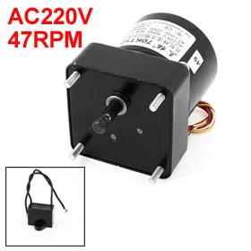 

Uxcell(R) Hot Sale 1 Pcs AC220V 47RPM High Torque Reversible Gear Motor Speed Reducer Shaft