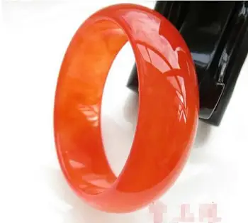 

Natural ice yellow orange jadeite hand-carved charm bracelets>free shipping