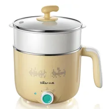 Медведь электрическая сковорода пароход мини общежитие Hot Pot Пособия по кулинарии горшок Многофункциональный Электрический Плита drg-c12k1