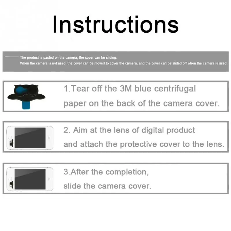 Веб-камера защитная пластиковая крышка камеры многоцелевой портативный Сова Пластиковый материал для телефона ноутбука планшета защита конфиденциальности