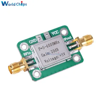 

5-6000MHz RF 20dB Gain Broadband Signal Power Amplifier Board 5M-6GHz DC 5V 85mA Amplifier Board Module RF Power Amplifier