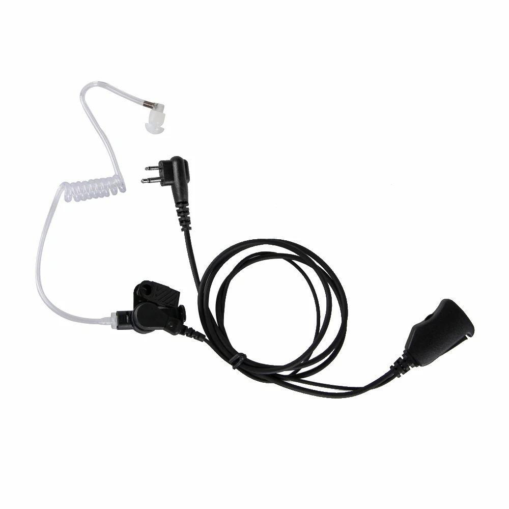 2 Pin Surveillance Acoustic Tube Earpiece Headset PTT for Hytera HYT