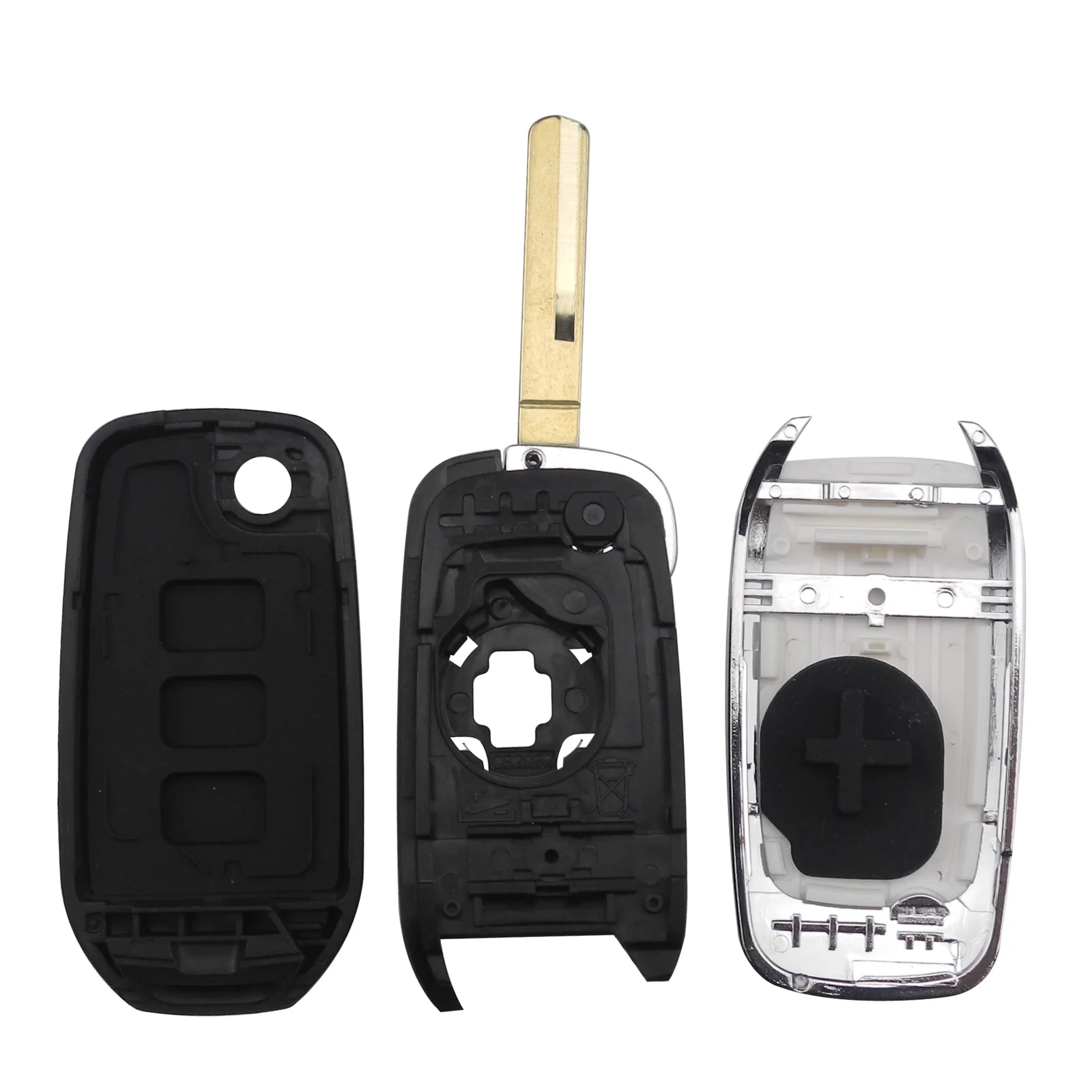 Jingyuqin дистанционный флип-чехол для ключа автомобиля для Renault Landscape Megana Duster Correga 2/3 кнопки влево/вправо неразрезанный ключ