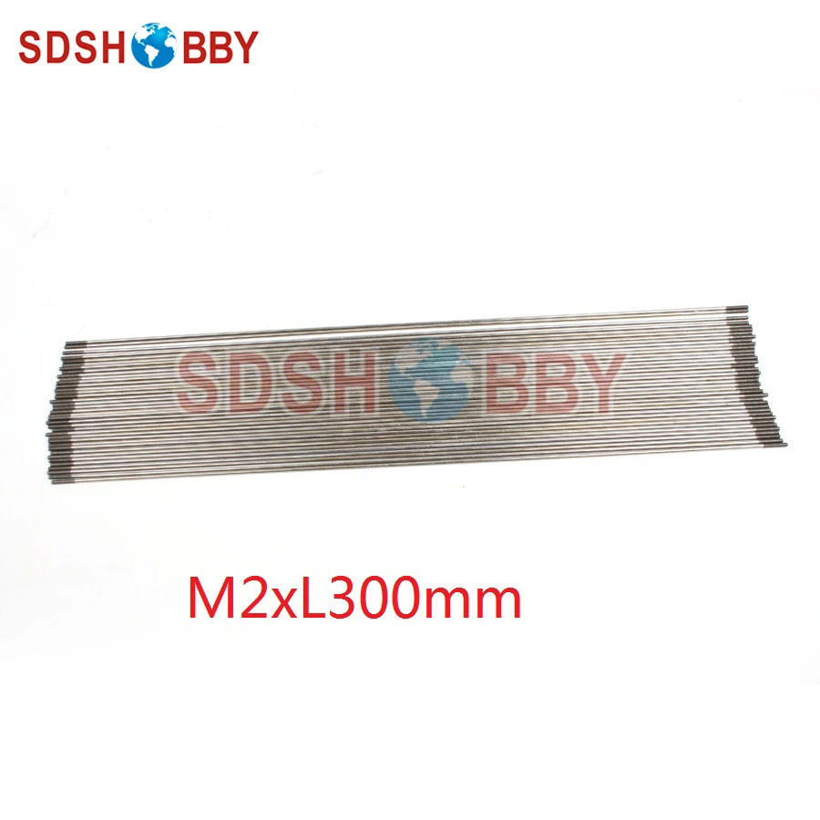 

M2*L300mm Stainless Steel Push Rod with Dual End Teeth for Servos, M2 Ball Linkage