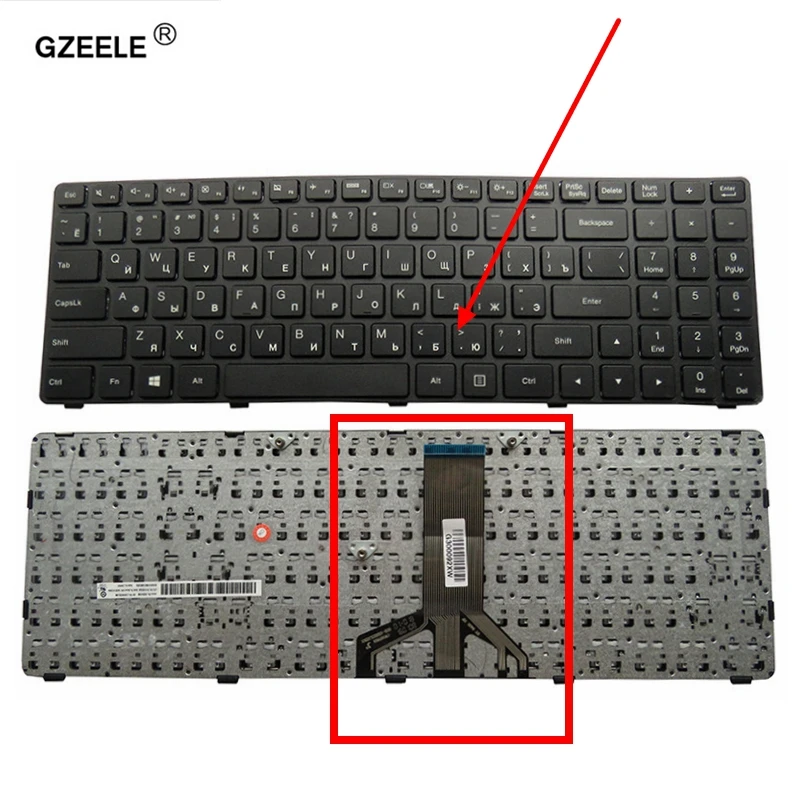  GZEELE Russian Keyboard For Lenovo 6385H-RU NB-99-6385H-LB-00-RU PK1310E1A05 SN20J78592 5N20J30763 