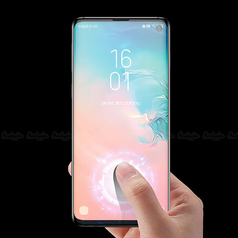 Гидрогелевая пленка UVR для Samsung Galaxy S10e S10 S9 S8 Plus Note 9 8 3D мягкая защитная экрана A7 A9 A8