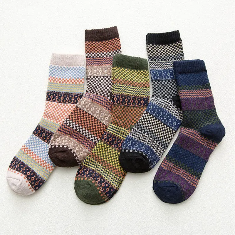 2019 Japanese Style Men Wool Socks Fashion Soft Thick Socks Men
