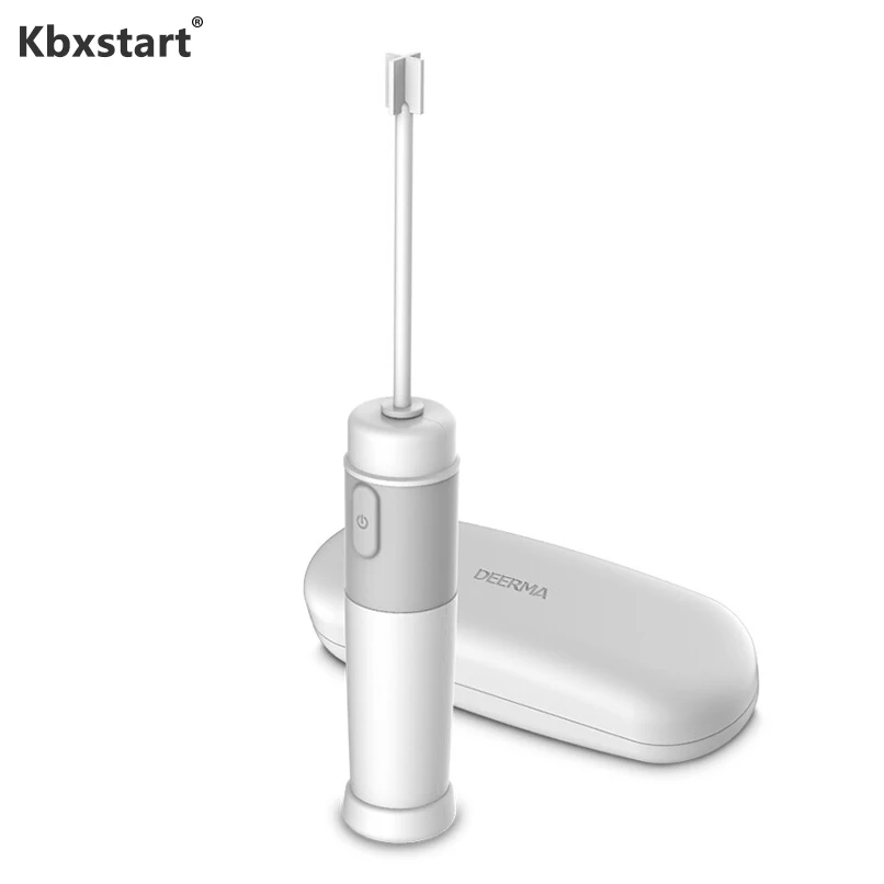 Портативный Электрический вспениватель молока Kbxstart с контейнером для хранения ручной мини на батарейках