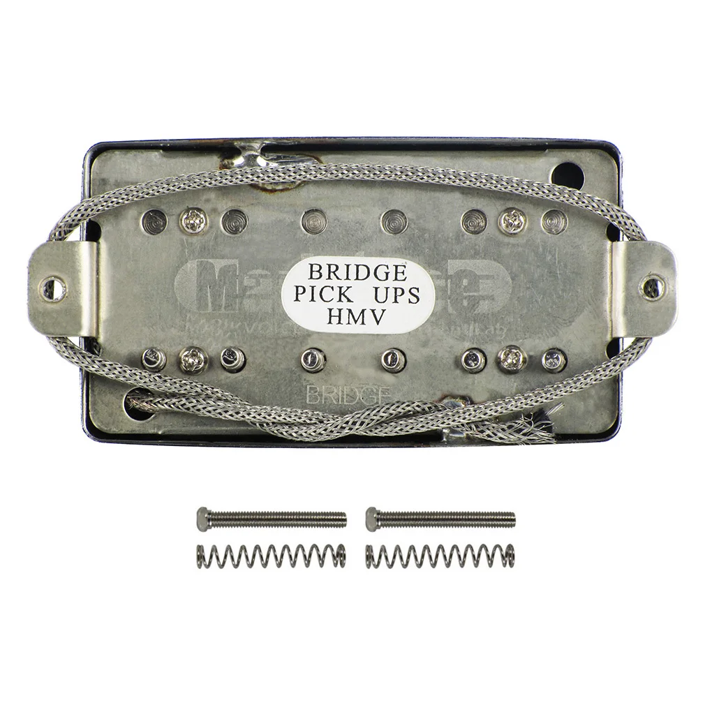 FLEOR хромированная для электрогитары Humbucker Пикап LP Alnico 5 мост с черным изогнутым