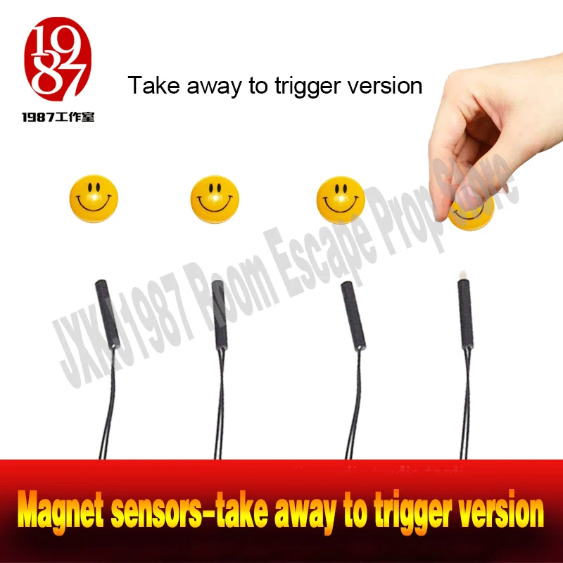Real life room escape prop magnet sensor prop take away from sensor to trigger to unlock from JXKJ1987 magnetic sensor device come from away vancouver