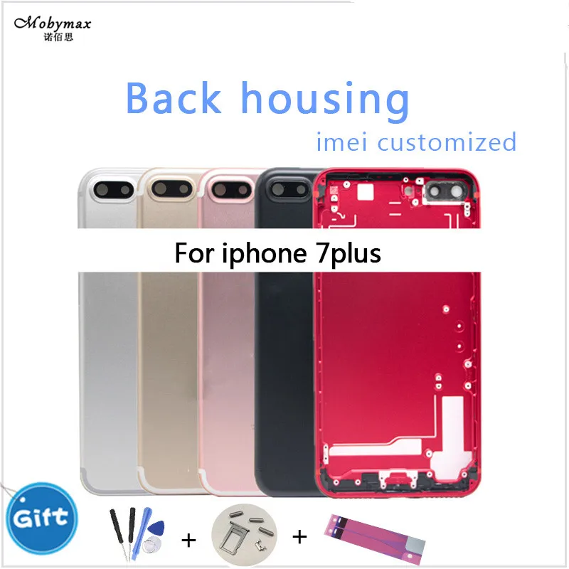 

Back Housing for IPhone 7P 7Plus Middle Frame Bezel Chassis Back Battery Door Rear Cover Body Red Matte Jet Black Gold