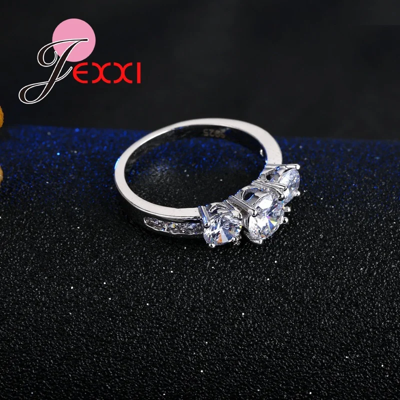 Женское кольцо из серебра 925 пробы с прозрачными кристаллами|sterling silver wedding band|wedding