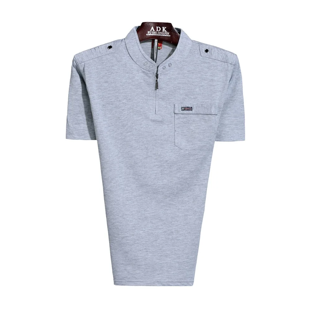 

Middle Aged Man Summer T shirt Gray White Navy Blue Red Tees Men Leisure Comfort Cotton Top Men Round Collar Short Sleeve Blouse