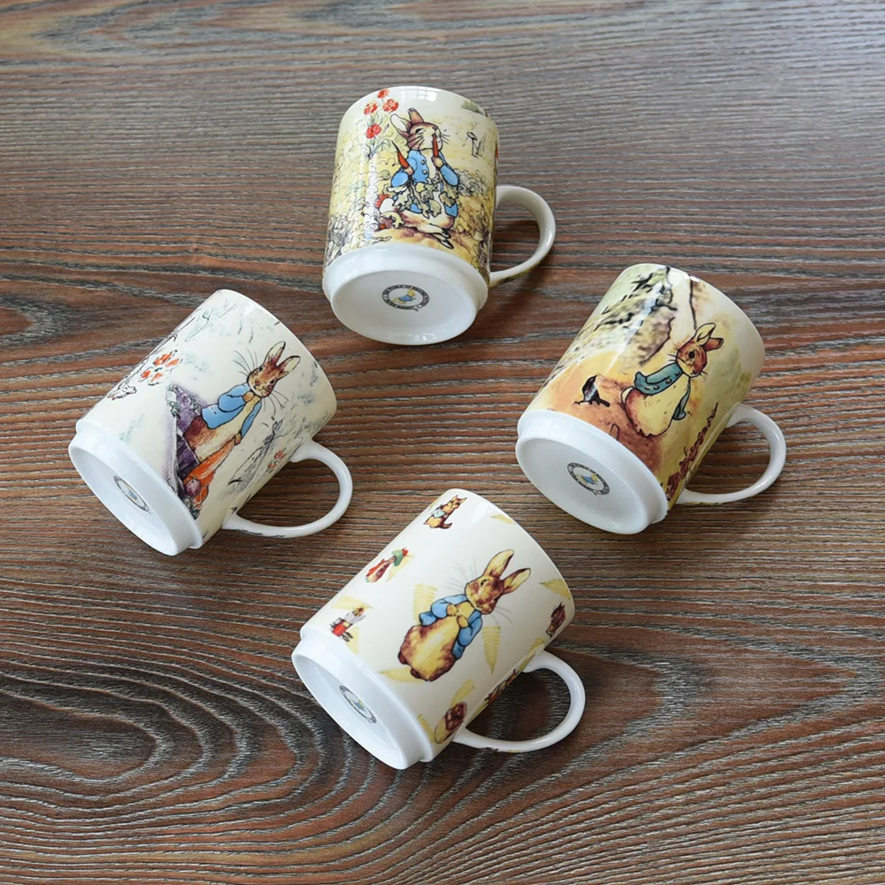 

NEW Bone China External Trade Order Lovely Hare Bunny Animation Peter Rabbit Milk Coffee Cup Ceramics Cafe Mug Best Gift For Kid