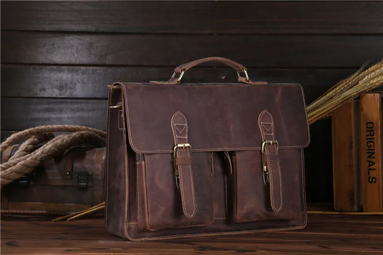 Топ кожаные мужские сумки Ретро crazy horse кожаные портфели повседневные сумки британская Внешняя торговля кожаные мужские 1061