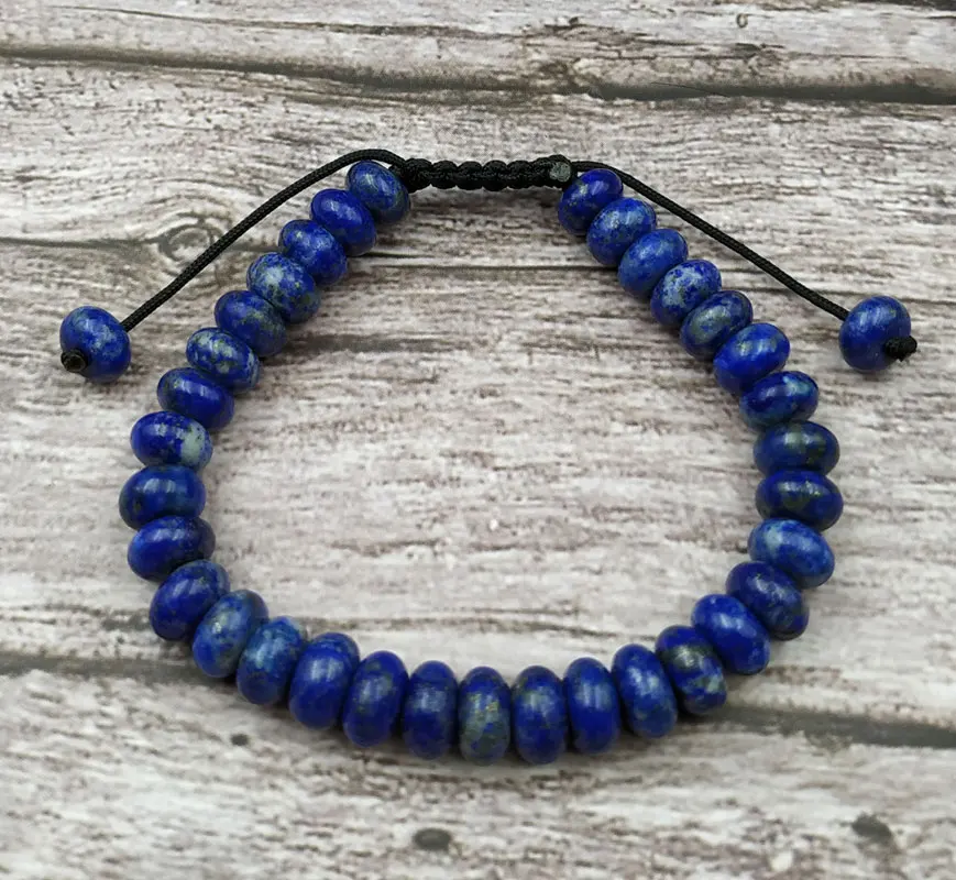 Регулируемый браслет YA3914 Natural Picasso Jaspers Lapis Бусы из камня Агата перевязанный