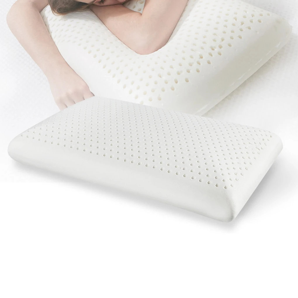 

Breathable Latex Bread Cushion Spine Pillow Neck Protector Nap Headrest Head Sleeping Back Pillow Home