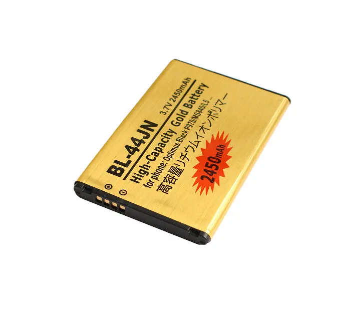 10 шт./лот 2450 мАч BL 44JN Gold Сменный аккумулятор для LG Optimus Black P970 MS840 L5 P690 P693 P698 E510 E610 E615