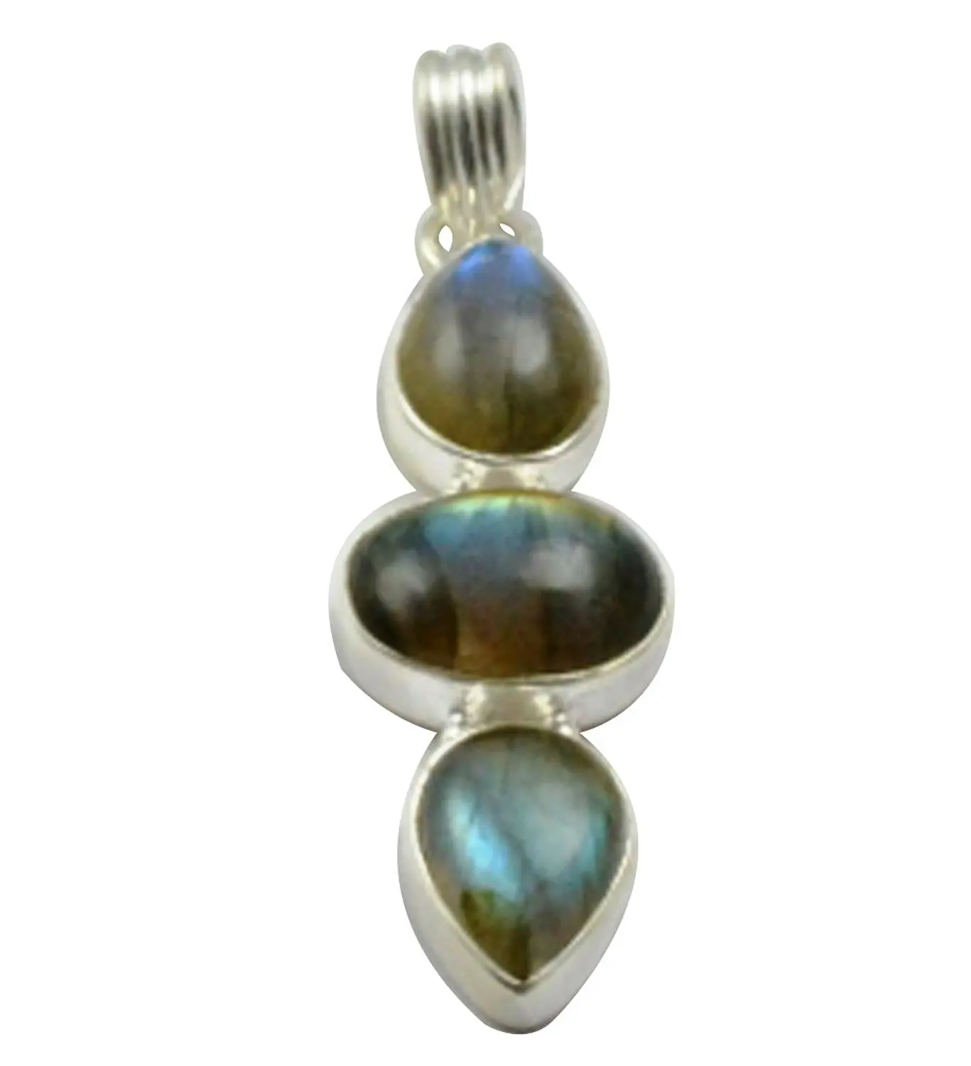 

Lovegem Nature Labradorite Pendant 925 Sterling Silver , 52 mm, MHBAP4639