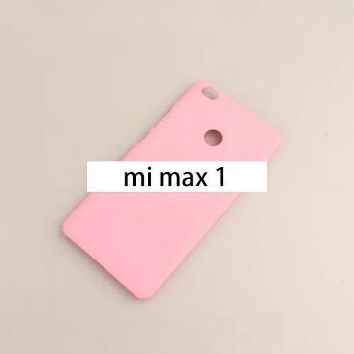 Для Xiaomi mi max 1 матовый простой красочный Модный Стильный чехол для телефона однотонная цветная крышка Жесткий чехол - Цвет: pink