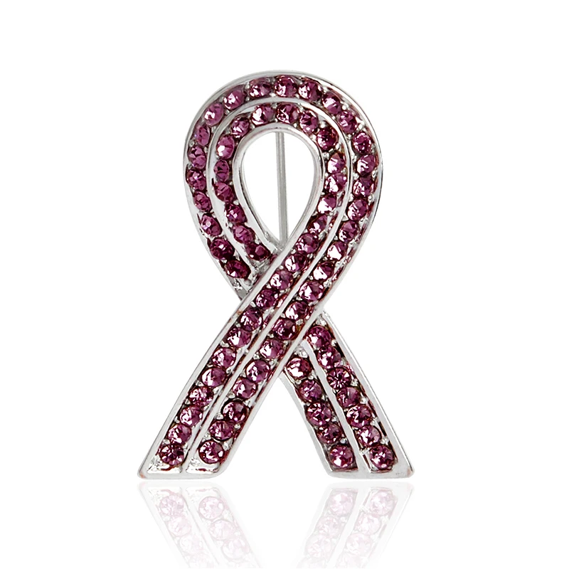 Buy QIHE JEWELRY Pins and brooches Pink rhinestone