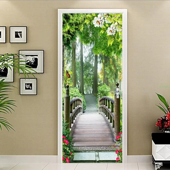 

Custom Photo Wallpaper 3D Forest Path Nature Landscape Murals Living Room Bedroom Study Door Sticker PVC Wall Paper Home Decor