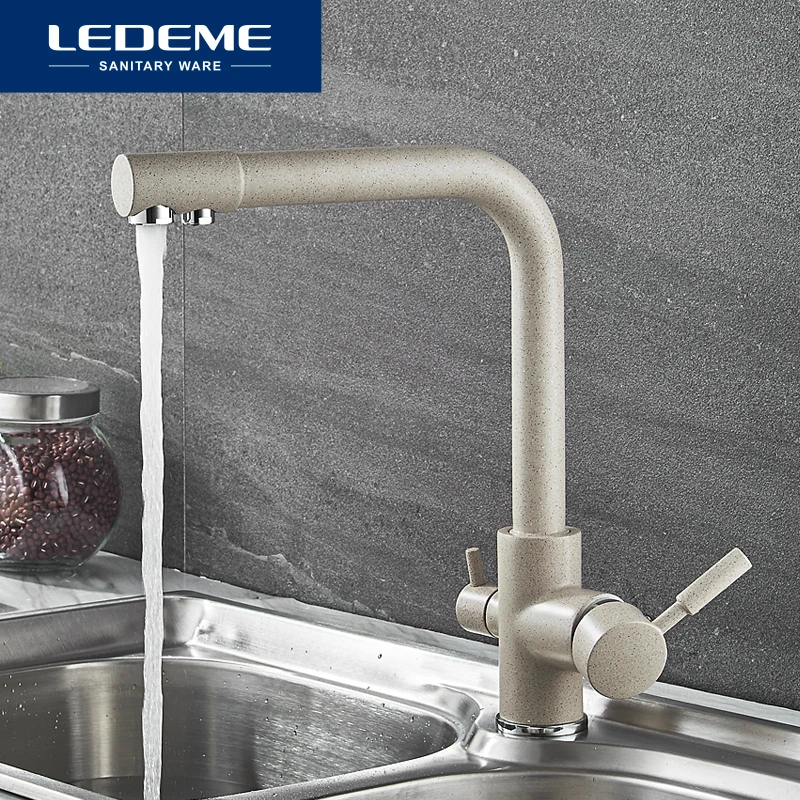  LEDEME Waterfilter Taps Kitchen Faucets Mixer Drinking Water Filter Multi-color Kitchen Faucet Sink - 32867996618