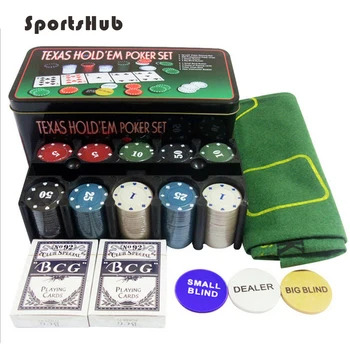 

SPORTSHUB Home Casino Party Poker Game Sets with 200pcs Poker Chips and Texas Hold'em Card Funny Game Supplies EF0037