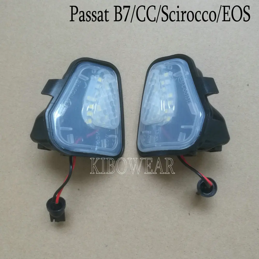 Пара 18-SMD Светодиодный прожектор приветственные лампы для Volkswagen Passat B7 Passat CC Scirocco MK3 2009 под боковым зеркалом