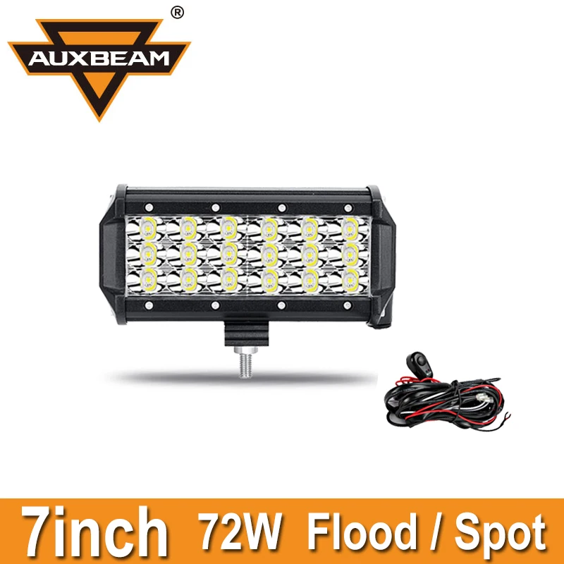

Auxbeam 1x 7inch 72W CREE Chip LED Work Light Spot/Flood Car Offroad Driving Work Lamp for 4x4 SUV Boat Truck Pickup ATV UTV RZR